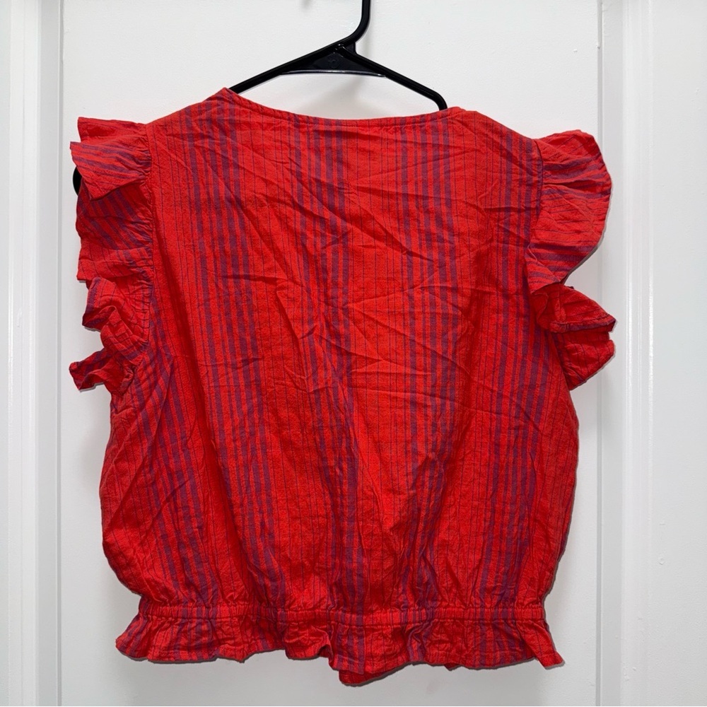NWT Target Universal Thread Red Ruffle Short Sleeve Top - Picture 5 of 5